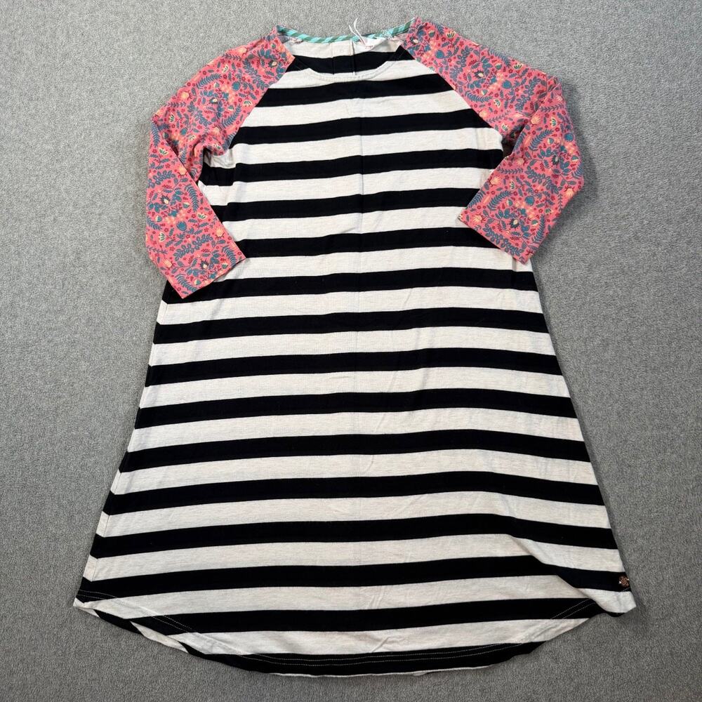 435 by Matilda Jane Girls Size 10 Striped Floral Raglan Sleeve Incantation Dress